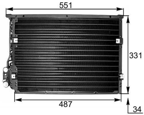 AC177000S, Condenser, air conditioning, Air-conditioning various, MAHLE, 053300N, 06005191, 0802.2015, 101571, 1223351, 169744, 351036221, 35246, 53623, 6977492, 705M10, 816982, 888-0400284, 925167, 94407, 945046, BW5191, CT11235, KDBW191, QCN42, TSP0225234, 1223351X, 64536977492, 8FC351036-221, 64538391355, 8391355