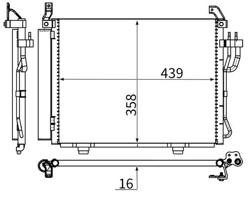 AC17000S, Kondensator, Klimaanlage, Klimaanlage verschiedene, MAHLE, 0828.3033, 105732, 260765, 350203790000, 351001211, 35992, 391800, 43421, 562023N, 754M35, 814354, 82005241, 8880400556, 940205, 976060X000, AC830140, CF20182, DCN41002, F4-AC1167, F4AC1167, HN002C002, HY5244, 0828.3035, 562027N, 754M37, 82005244, 8FC351001-211, 976060X010, HY5245, HY5245D