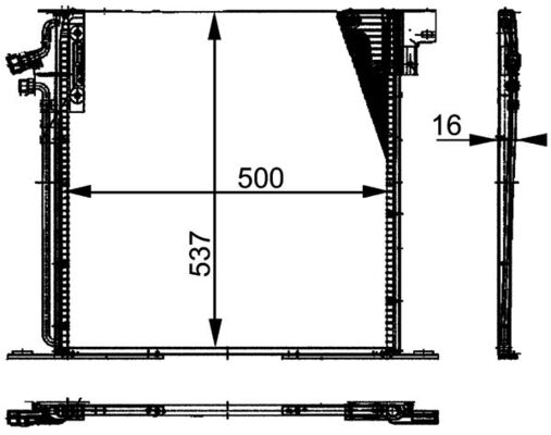 Condenser, air conditioning - AC212000P MAHLE - 0240226, 0806.2009, 101563