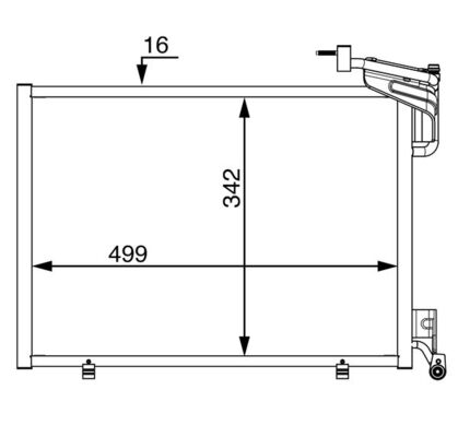 Condenser, air conditioning - AC21000S MAHLE - 107775, 18015711, 1819980