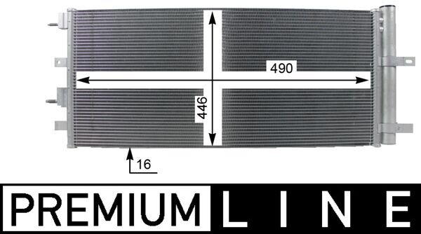Condenser, air conditioning - AC274000P MAHLE - 022011N, 107659, 350388
