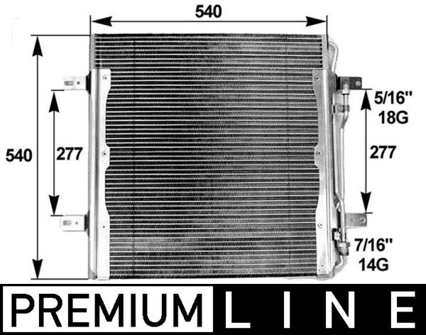 Condenser, air conditioning - AC284000P MAHLE - 0806.2022, 132003N, 31005145