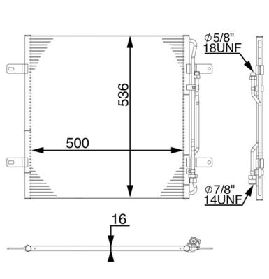Kondensator, Klimaanlage - AC284000S MAHLE - 0806.2022, 135500N, 15145ME