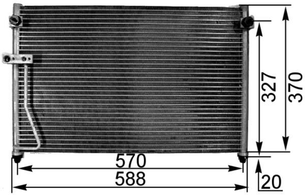 Kondensator, Klimaanlage - AC301000S MAHLE - 0825.3016, 112160N, 27005126