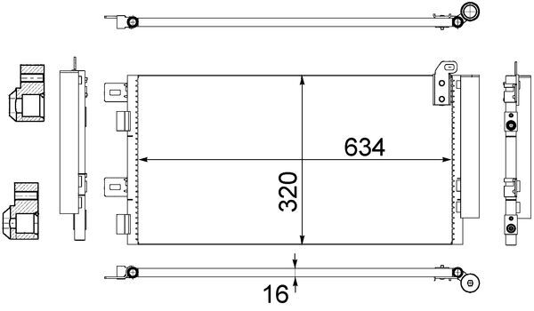 AC312001S, Condenser, air conditioning, Air-conditioning various, MAHLE, 052006N, 06005256, 0802.2025, 103202, 1223725, 1490572, 260007, 350203275000, 351300-644, 35481, 384700, 4001305256, 53454, 770M01, 817547, 82D0225530A, 888-0400258, 925546, 945052, 94591, AC830042, BW5256, BW5256D, CN5071, DCN05101, F4-53454, F453454, KDBW256, QCN216, TSP0225530