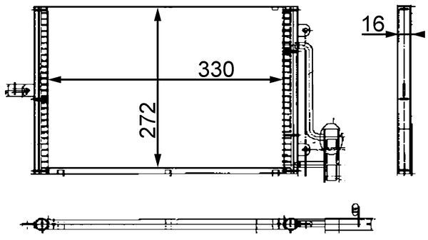 Condenser, air conditioning - AC317000S MAHLE - 0835.3001, 161260, 172120N