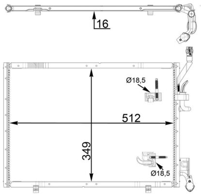 Condenser, air conditioning - AC31000P MAHLE - 092094N, 1933739, 350483