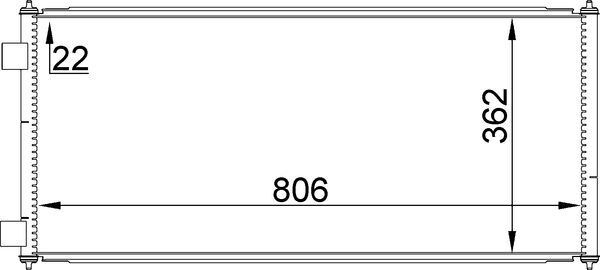 AC321000S, Kondensator, Klimaanlage, Klimaanlage verschiedene, MAHLE, 0805.3023, 092000N, 10-110-01020, 102658, 1223623, 1572061, 18005303, 260389, 345690, 350203646000, 351300751, 35651, 53417, 53470, 712M20, 818050, 82D0226200MA, 925557, 945115, 94577, AC830049, DCN10018, F4-53470, F453470, FD5303, FDA5303, QCN241, TSP0225491, 1223623X, 1671707