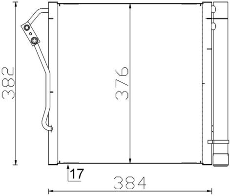 Kondensator, Klimaanlage - AC340000S MAHLE - 0001632V004, 123530N, 260466