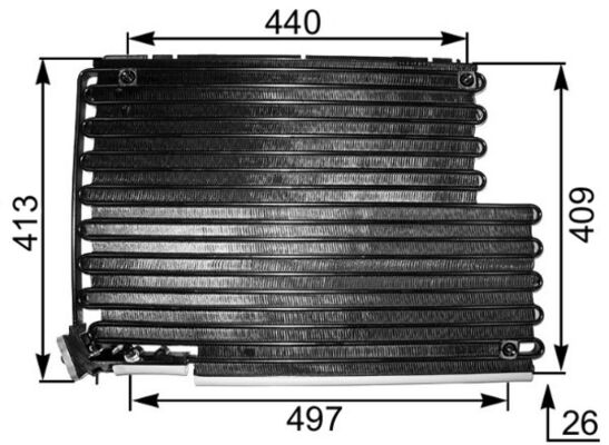 Condenser, air conditioning - AC343000S MAHLE - 222001N, 351301311, 35192