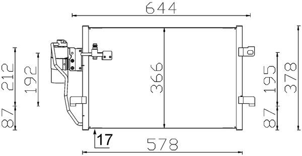 Condenser, air conditioning - AC351000S MAHLE - 0806.2015, 103175, 1223383