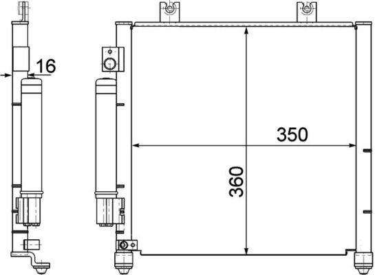 AC353000P, Condenser, air conditioning, Air-conditioning various, MAHLE, 0807.2045, 09203541, 103146, 152025N, 161292, 260450, 350203250000, 351301411, 35637, 37005342, 43093, 4700165, 720M52, 814437, 888-0400362, 945270, 94739, 9531083E00, AC830092, F443093, OL5342, OL5342D, QCN390, TSP0225531, V40-62-0012, 09209607, 350203357000, 43155, 4705465, 818093
