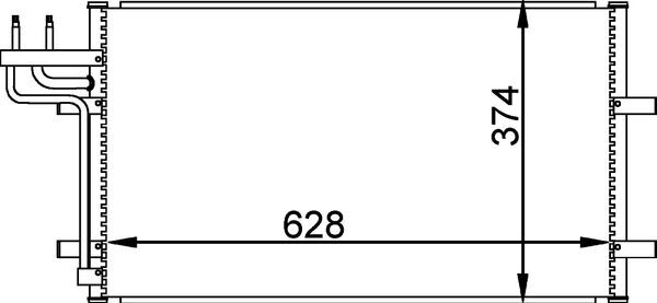 AC374000P, Condenser, air conditioning, Air-conditioning various, MAHLE, 0805.3024, 092007N, 10-110-01051, 1223629, 1234248, 161311, 18005367, 2533305367, 260005, 350203601000, 351301-734, 35551, 60185367, 712M25, 812738, 82D0226210MA, 888-0400417, 925637, 945120, 94663, AC872607, CN7327, DCN10007, F4-AC1019, FD422C001, FD5367, QCN398, TSP0225520, V25-62-0010, 1335552