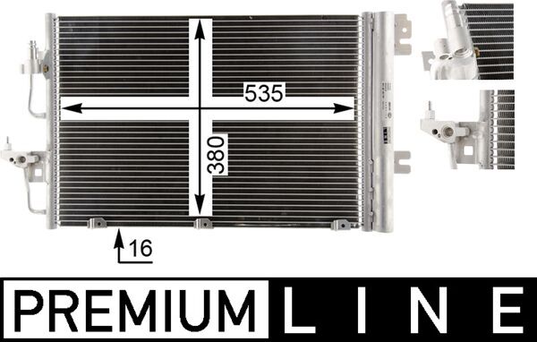 Condenser, air conditioning - AC377000P MAHLE - 0807.2020, 103828, 1223490