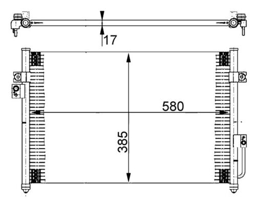 AC388000S, Condenser, air conditioning, Air-conditioning various, MAHLE, 08283012, 104095, 161061, 351302231, 35426, 43071, 512026N, 888-0400235, 94634, 97606H1000, HN820C001, HY5134, 8FC351302-231, 97660H1000