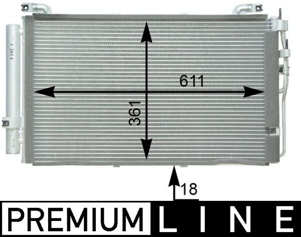 Condenser, air conditioning - AC391000P MAHLE - 0828.3026, 103932, 115167