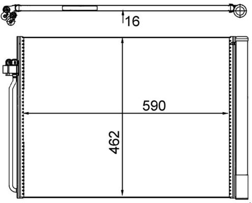 Condenser, air conditioning - AC405000S MAHLE - 052019N, 06005377, 0802.2031