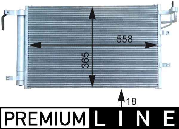 AC431000P, Condenser, air conditioning, Air-conditioning various, MAHLE, 0833.3023, 104759, 261661, 351303091, 35982, 765M23, 83005093, 8655205, 976062F001, CND333023, KA5093, KA5093D, WG2161250