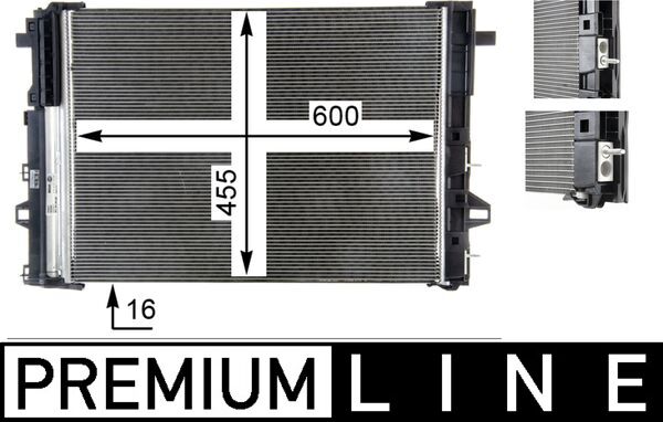 Condenser, air conditioning - AC446000P MAHLE - 107155, 11017532, 122036N