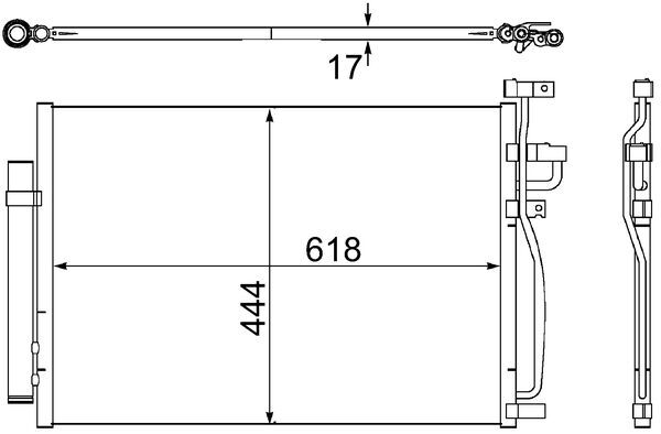 Condenser, air conditioning - AC489000S MAHLE - 0807.2034, 161372, 20759646