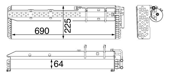 Condenser, air conditioning - AC54000P MAHLE - 351005-671, F260550010130