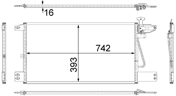 AC555000S, Kondensator, Klimaanlage, Klimaanlage verschiedene, MAHLE, 0822.2013, 1752264, 260999, 272003N, 304799, 351307721, 35790, 43393, 815065, 8880400520, 940198, DCN99050, M7410060, SC5034, 8FC351307-721