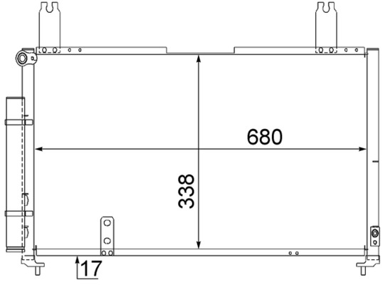 AC565000S, Condenser, air conditioning, Air-conditioning various, MAHLE, 105406, 322015N, 351309121, 35847, 43154, 52005081, 814330, 8644000, 940080, 9531054G00, AC830173, F4-43154, F443154, KTT110485, SZ5081, SZA5081D, WG2161133, 105972, 8FC351309-121, 9531054G01, DCC1786, SZA5081