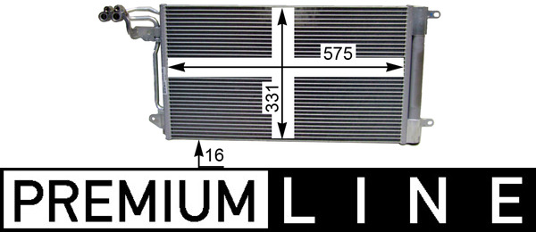Condenser, air conditioning - AC566000P MAHLE - 0810.3044, 105463, 260739
