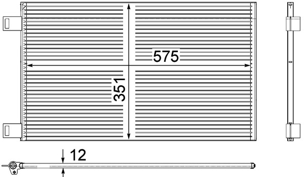Kondensator, Klimaanlage - AC569000P MAHLE - 0809.3043, 105479, 182041N