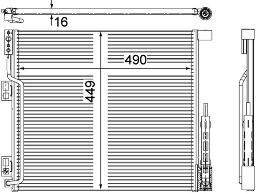 Kondensator, Klimaanlage - AC570000P MAHLE - 08213041, 13005355, 350327