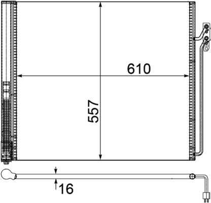 Condenser, air conditioning - AC586000P MAHLE - 02005211, 107136, 18JRB500200