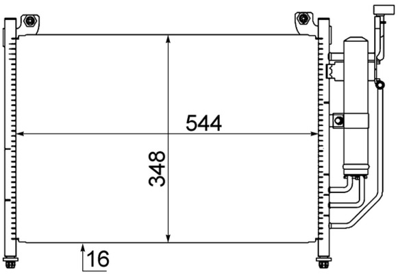 Kondensator, Klimaanlage - AC608000S MAHLE - 351310231, D6Y1-61-48Z, DCN44004