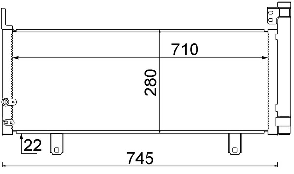 Kondensator, Klimaanlage - AC639000S MAHLE - 212078N, 351310651, 88460-33090