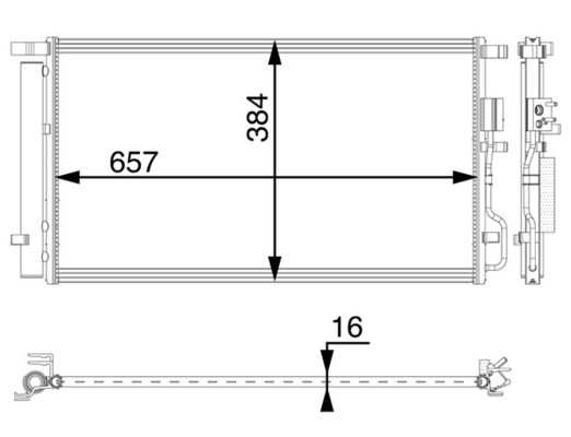 AC63000P, Kondensator, Klimaanlage, Klimaanlage verschiedene, MAHLE, 351008-171, 941063, 97606D7500, DCN41019