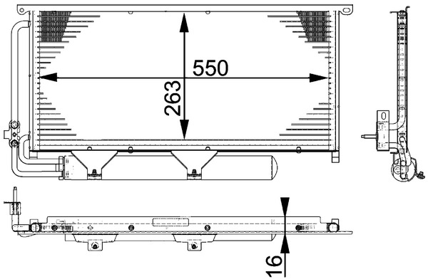 Condenser, air conditioning - AC663000P MAHLE - 0010026V002, 122018N, 29005007