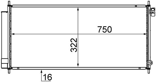 AC717000S, Condenser, air conditioning, Air-conditioning various, MAHLE, 0819.3014, 102019N, 105244, 168898, 25005197, 260950, 350203346000, 351319211, 35791, 392000, 43466, 713M27, 80110SAA013, 812718, 82D0226264MA, 940051, AC824089, DCN40017, F443121, HD322C001, HD5222, 25005222, 359003220770, 814043, 8FC351319-211, HD5222D