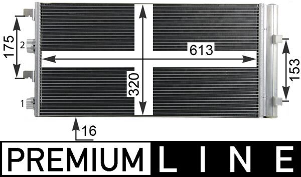 AC724000P, Condenser, air conditioning, Air-conditioning various, MAHLE, 08093071, 105538, 15005004, 261073, 342840, 350203797000, 351319-294, 35969, 43414, 723M52, 814178, 8200880551, 921008028R, 940161, CF20142, DA5004, DA5004D, DCN37002, 351319291, DAA5004D, DCN37003, 8FC351319-294, DAA5004
