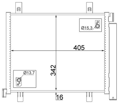 Kondensator, Klimaanlage - AC747000S MAHLE - 042025N, 08103103, 107108