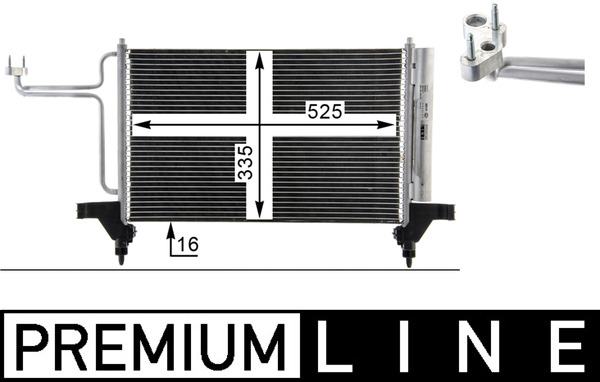 Condenser, air conditioning - AC790000P MAHLE - 0804.2047, 082011N, 17005253