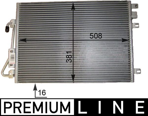 Condenser, air conditioning - AC802000P MAHLE - 08093059, 104582, 182032N