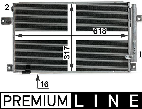 Condenser, air conditioning - AC828000P MAHLE - 169931, 212058N, 261078