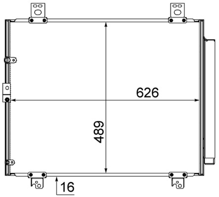 Condenser, air conditioning - AC866000S MAHLE - 212112N, 351344614, 43892