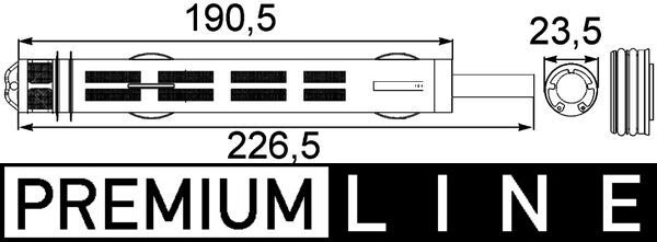Dryer, air conditioning - AD185000P MAHLE - 1618220, 1700D315, 33349