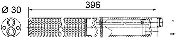 Dryer, air conditioning - AD244001S MAHLE - 132283, 137.50055, 1T0298403