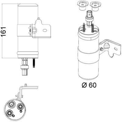 AD5000P, Trockner, Klimaanlage, Klimaanlage verschiedene, MAHLE, 1751984, 351003-531, AV1119D848AA