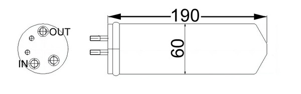 Dryer, air conditioning - AD66000S MAHLE - 0K56E61500, 13750029, 260142