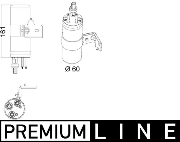 Trockner, Klimaanlage - AD6000P MAHLE - 1792689, 351003-541, CN1119D848AA
