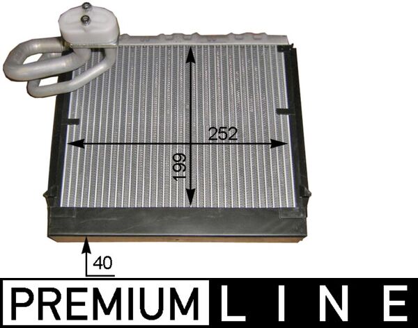 Evaporator, air conditioning - AE106000P MAHLE - 0008310170, 2E0820091, 3000V397