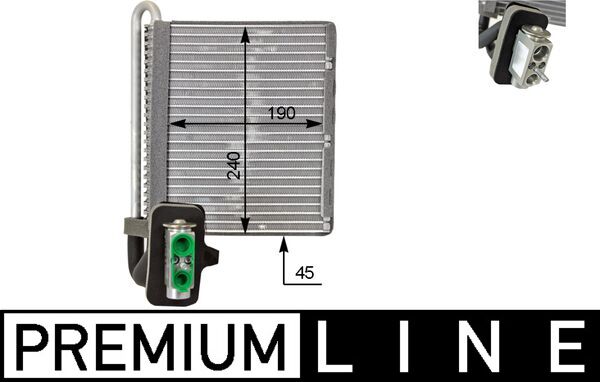 Verdampfer, Klimaanlage - AE118000P MAHLE - 1690896, 351331321, VPAMFH19850B