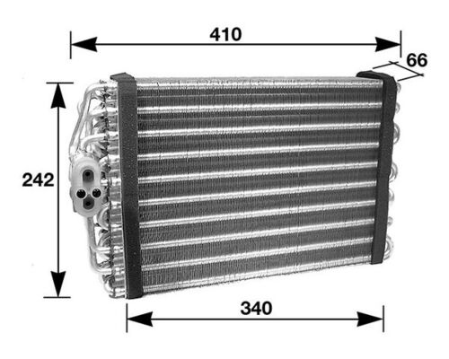 Evaporator, air conditioning - AE46000S MAHLE - 2108300458, 3000V375, 351210331